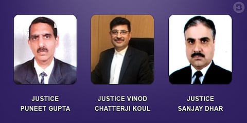 Justices Vinod Chatterji Koul, Sanjay Dhar and Puneet Gupta