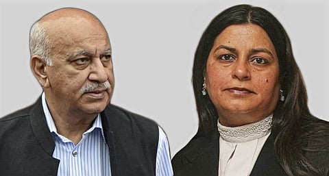  Geeta Luthra (R)and MJ Akbar (L)