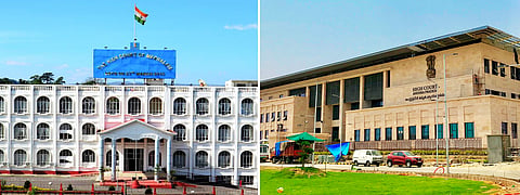 Meghalaya High Court (L) and Andhra Pradesh High Court (R)