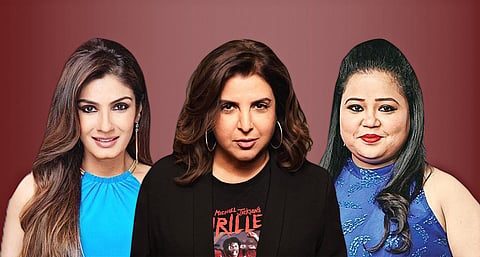 (L-R) Raveena Tandon, Farah Khan and Bharti Singh