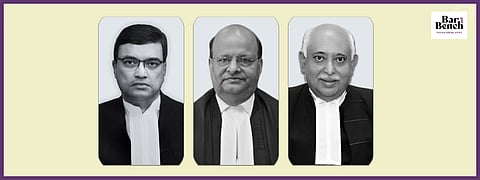 (L-R) Justices Dipankar Dutta, Mohammad Rafiq and Biswanath Somadder