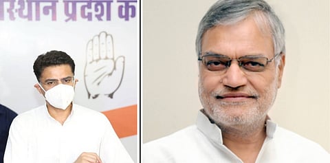 Sachin Pilot and Speaker CP Joshi