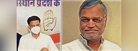 Sachin Pilot and Speaker CP Joshi