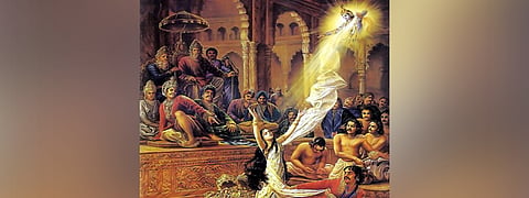 Lord Krishna and Draupadi
