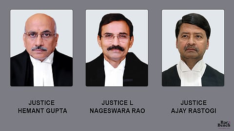 Justices L Nageswara Rao, Hemant Gupta and Ajay Rastogi