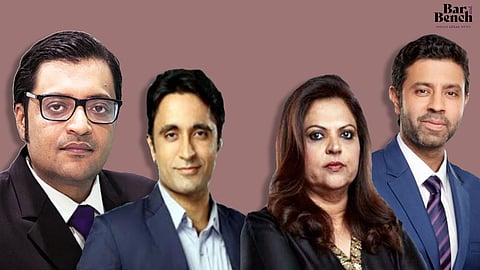 Arnab Goswami, Pradeep Bhandari, Navika Kumar, Rahul Shivshankar 