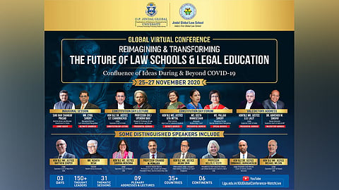Law Minister to inaugurate JGLS Virtual Conference on 'Reimagining and Transforming the Future of Law Schools and Legal Education'