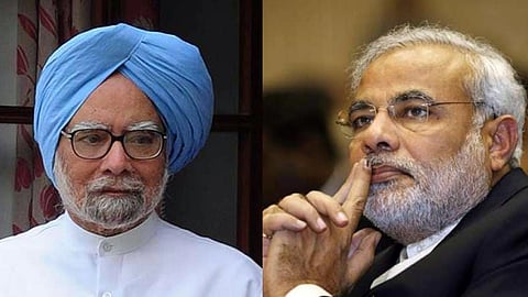 PM Modi and Manmohan Singh