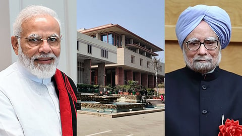 PM Modi and Manmohan Singh with Delhi HC 