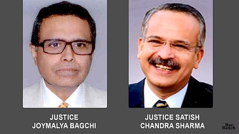 Justice Joymalya Bagchi (L) and Justice Satish Chandra Sharma (R)