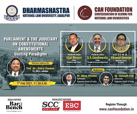 Webinar Alert - Online Lecture on "Parliament and the Judiciary on Constitutional Amendments" [Feb 7]