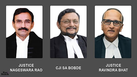 Nageswara Rao, CJI Bobde, Ravindra Bhat