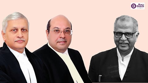 Justice UU Lalit, Rohinton Nariman and Sr. Adv. R Basant