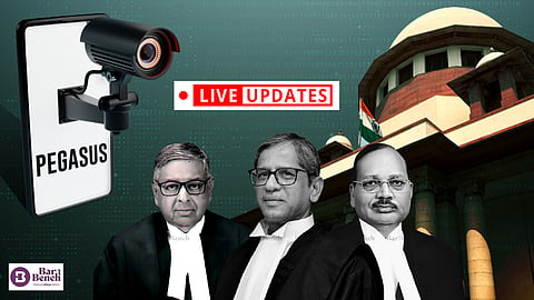 Surya Kant, CJI Ramana, Aniruddha bose, Pegasus