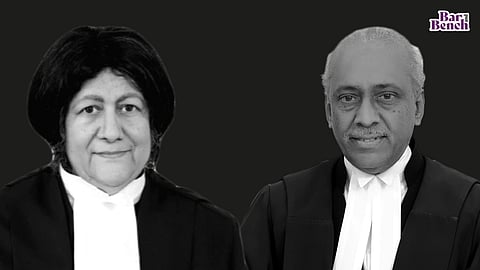 [From L to R] Justice Indira Banerjee and Justice V Ramasubramanian