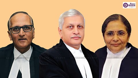 Justices UU Lalit, Ravindra Bhat and Bela Trivedi