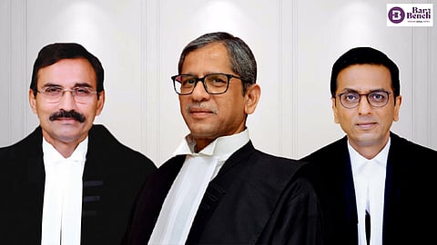 CJI NV Ramana, Justice L Nageswara Rao, Justice D Y Chandrachud