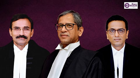 CJI NV Ramana, Justice L Nageswara Rao, Justice D Y Chandrachud