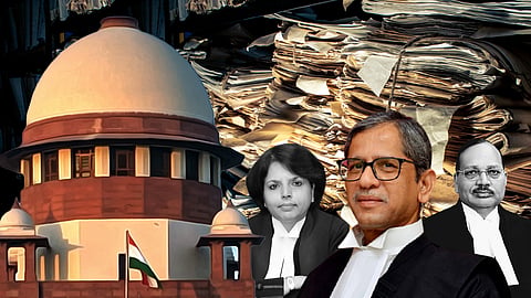 CJI Ramana, Justice Hima Kohli and Justice Surya Kant 