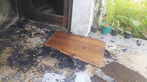n Khurshid's damaged house 