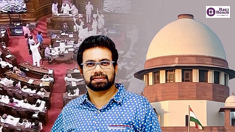 John Brittas and Rajya Sabha with Supreme Court