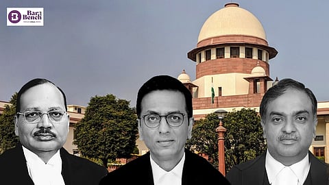 [From L to R] Justice Surya Kant, Justice DY Chandrachud and Justice Vikram Nath