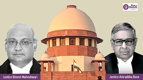Justice Dinesh Maheshwari and Justice Aniruddha Bose with Supreme Court