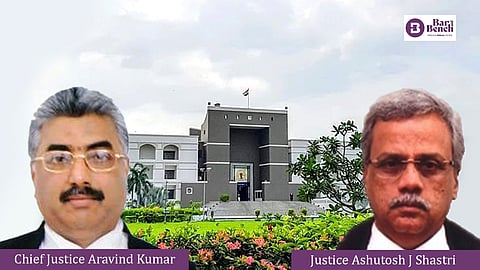 Chief Justice Aravind Kumar and Justice Ashutosh J Shastri with Gujarat HC