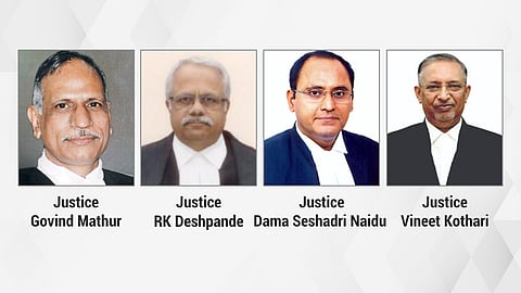 Justices Govind Mathur, Ravi K Deshpande, Dama Seshadri Naidu, Vineet Kothari 