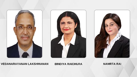 Vedanarayanan Lakshmanan, Bindiya Raichura and Namrta Rai