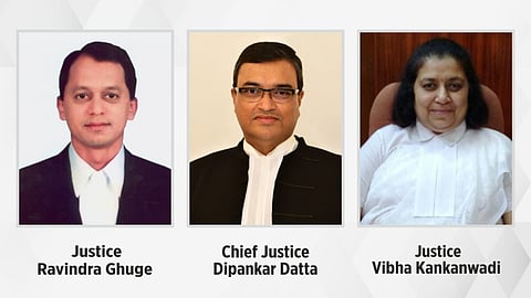 Chief Justice Dipankar Datta, Justice Ravindra Ghuge and Justice Vibha Kankanwadi