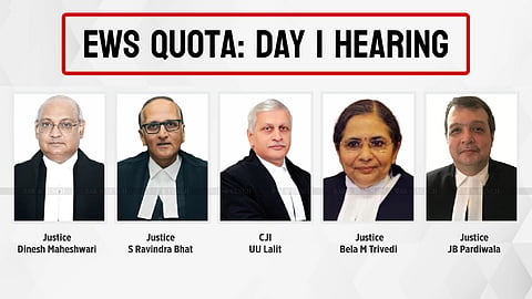 Chief Justice of India UU Lalit, Justice Dinesh Maheshwari, Justice S Ravindra Bhat, Justice Bela M Trivedi, Justice JB Pardiwala
