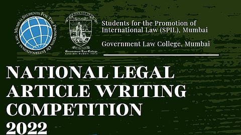 National Article Writing Competition by SPIL, Government Law College, Mumbai (Submit by 25 Oct)