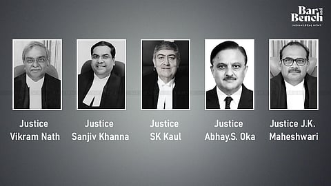Justice Vikram Nath, Justice Sanjiv Khanna, Justice SK Kaul, Justice Abhay S. Oka, Justice J.k. Maheshwari