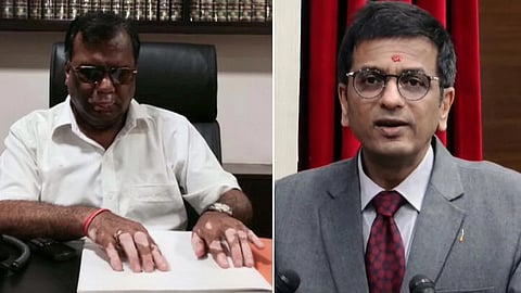 Senior advocate SK Rungta and CJI Chandrachud