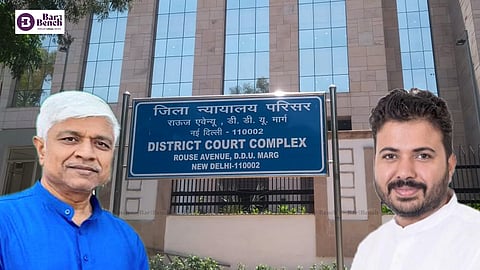 Rajendra Pal and Durgesh Pathak with Rouse Avenue Court 
