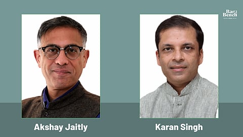 Trilegal co-founders Akshay Jaitly and Karan Singh set up TrustBridge to collaborate with NLSIU's new Research Centre