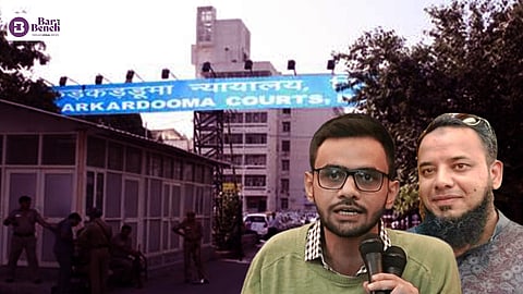 Umar Khalid and Khalid Saifi with Karkardooma Court