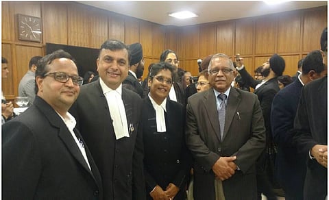 Justice Prathiba Singh with Prof Coutinho on the day of her elevation as a judge