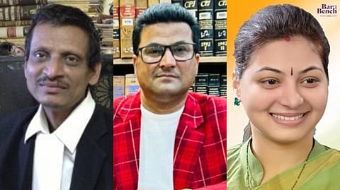 ML Sharma, Vishal Tiwari and Jaya Thakur (From left to right)