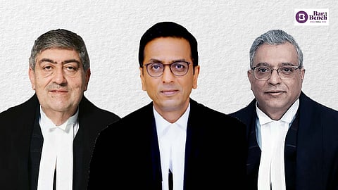 CJI DY Chandrachud, Justices Sanjay kishan Kaul and PS Narasimha