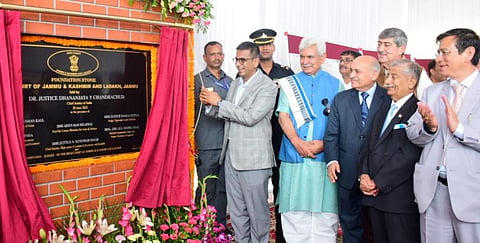 CJI Lays foundation stone of HC in Jammu
