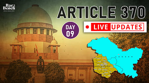 Article 370 Day 9 live 
