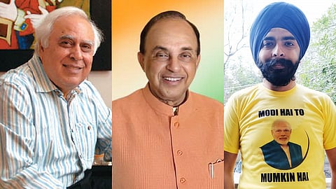 Kapil Sibal, Subramanian Swamy and Tajinder Bagga