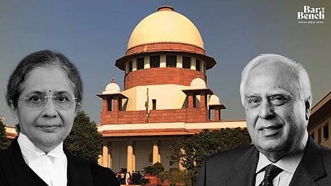Justice Bela Trivedi, Kapil Sibal and Supreme Court