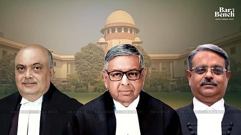 Justice Ahsanuddin Amanullah, Justice Aniruddha Bose and Justice Augustine George Masih