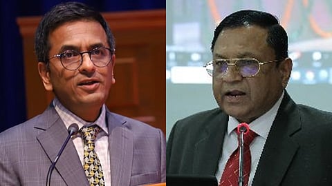 CJI Chandrachud and Adish Aggarwala 