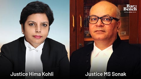 Justice Hima Kohli (L) and Justice MS Sonak (R)
