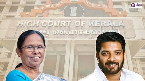 Kerala High Court, CPI(M) leader KK Shailaja (L) and Congress leader Shafi Parambil (R)