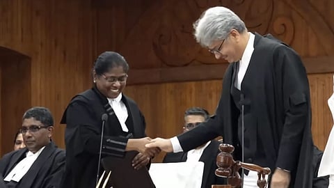 Justice MB Snehalatha sworn-in by Chief Justice AJ Desai